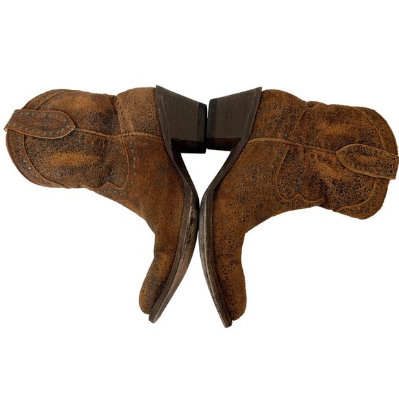 Idyllwind Miranda Lambert Brown Leather Stud Ankle Cowgirl Boots 8.5B J10072 - Picture 3 of 15